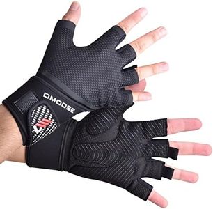 DMoose Workout Gloves for Men and Women, Weight Lifting Gloves with or Without Wrist Support, Full Palm Protection, Perfect Grip for Deadlift, Fitness, Gym Gloves Training, Exercise Gloves for Gym.