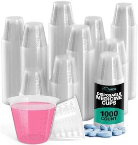 Pruvade 1000 Pack 1-oz. Disposable Medicine Cups with Graduated Dosage Lines for Pills or Liquid, 1000 Bulk Pack, Single Serve Measuring for Home, Nurse, Hospital, Medical Care |1000 Pack