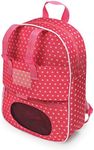 Badger Basket Toy Doll Travel Backpack with Plush Friend Compartment for 18 inch Dolls - Pink/Star