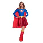 amscan 9906262 Ladies Warner Bros Supergirl Classic Fancy Dress Superhero Costume (UK Dress 12-14)