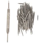 SODIAL(R) 108pcs 8-25mm Stainless Steel Watch Band Strap Spring Bar Link Pins Remover New Silver