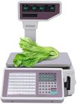 Electronic Price Computing Scale Label Printing Scale, Commercial Food Scale, Heavy Duty Scale,Cash Register Scale with Thermal Label Printer,for Supermarket,Fruit Store,Snack Bar