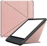 Zrengp for Kobo Forma 8 inch E-Reader (2018 Release Version) E-Book Soft TPU Cover, Ultra Slim Folio PU Leather Case with Sleep/Wake Up Function for Kobo Forma 2018 (Rose Gold)