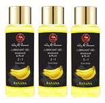 Way Of Pleasure Lube Massage & Lubricant Gel Water Based Lube Non-Sticky Banana Flavor Lube Pack Of 3