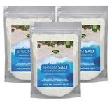 Thanjai Natural Epsom Bath Salt 3kg for Muscle Relief, Relieves Aches & Pain Granule Magnesium Sulphate) for Plants, Gardening,Water Soluble Fertilizer,Soil Manure