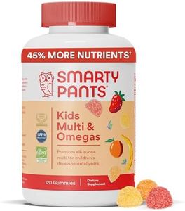 SmartyPants Kids Multivitamin Gummies: Omega 3 Fish Oil (EPA/DHA), Vitamin D3, C, Vitamin B12, B6, Vitamin A, K & Zinc for Immune Support, Gluten Free, Three Fruit Flavors, 120 Count (30 Day Supply)