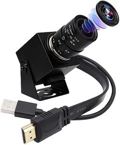 ELP HDMI 4K USB Camera Wide Angle 2.8-12 mm Varifocal Focus Lens Webcam Close-up Camera Support H.265, Ultra HD 2160P Webcam with IM415 Sensor for Computer Live Streaming Meeting