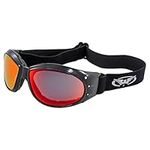 Global Vision Eliminator G-Tech Dirt Bike Motorcycle Goggles Black Frames Red Lens