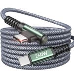 USB C to USB C Cable 100W [10ft 90 Degree], Ainope Type C to Type C 20V/5A Super Fast Charging Nylon Braided Cable compatible with MacBook Pro 2020/19/18, iPad Pro 2020/18/Air 4, Galaxy S21/20/Note 20