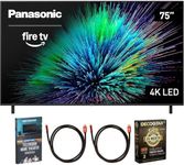 Panasonic TV-75W70BP W70 Series 75 inch LED 4K Ultra HD Smart Fire TV Bundle with 2X 6FT Universal 4K HDMI Cable, Theater Essentials and CPS Exclusive 26 Month Protection Pack BEACH-CPS-26M1000ATV