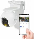 EZVIZ 2K Security Camera Outdoor Wireless, 360° PTZ Auto Tracking, Color Night Vision,Solar WiFi Camera Surveillance Exterieur for Home, Human Detection, Two Way Audio, Alexa, 10400mAh, 2.4Ghz, CB8