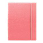 Filofax Refillable Pastel Notebook, A5 (8.25" x 5") Rose - 112 Cream moveable pages - Index, pocket and page marker (B115053U)