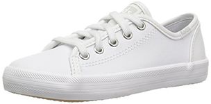 Keds Girls' Kickstart Core Sneaker, White, 6 M US Big Kid