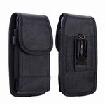 Nylon Phone Holster for LG Journey/Phoenix 3 / Rebel 4, Alcatel TCL A1 A501DL for Zte Blade T2 Lite Z559dl / Vantage 2 Waist Pouch Case with Belt Clip Loops Fit for Phone with Slim Case On