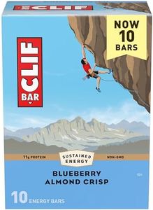 Clif Bar - Blueberry Almond Crisp - Made with Organic Oats - 11g Protein - Non-GMO - Plant Based - Energy Bars - 2.4 oz. (10 Pack)