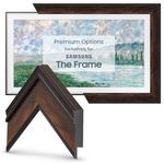 Deco TV Frames - Burlwood Smart Frame Compatible ONLY with Samsung The Frame TV (55", Fits 2021-2024 Frame TV)