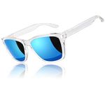 LINVO Sunglasses Mens Womens Polarised Classic Fashion Mirror Sun Glasses Square Shades UV Protection