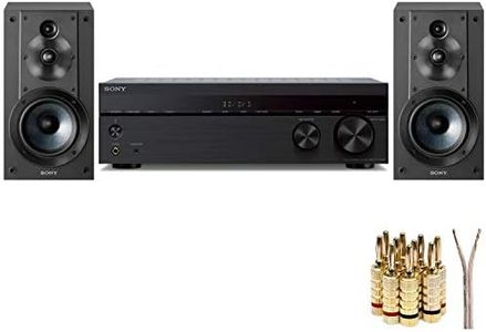 Sony STRDH590 5.2 Multi-Channel 4k HDR AV Receiver Bundle with Speaker, 100-Feet Wire, and Ear Plugs (5-Pair) (8 Items)