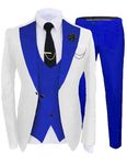 Wedding Suits for Men 3 Pieces Morning Suits Tuxedo Royal Blue Groom Suits 3XL