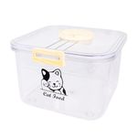 Ctomche Cat Food Storage Containers, Pet Food Storage Container Flip Top with Airtight Lid and Measuring Cup Clear Cat Food Containers for dry food Pet Biscuit Treat Food Bin, BPA-Free Plastic