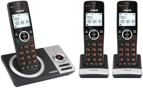 VTech CLS22052 DECT Cordless Phone with Nuisance Call Blocker, NBN Ready, Answering Machine, Volume Booster, Easy-to-Read Backlit Display, 12 Hours Talk-time, Handsfree Speakerphone, 3 Handsets