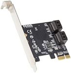 IO Crest 4 Port SATA III PCI-e 3.0 x1 Card Non-Raid with Low Profile Bracket ASMedia 1064