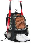 Goloni Youth Baseball Bag,Softball Bag with Shoes Compartment,Baseball Backpack with Fence Hook for TBall Bat & Equipment