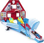 Paw Patrol Super Paws 2-in-1 Transforming Mighty Pups Jet Command Center with Lights and Sounds (Multicolour)