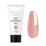 Makartt Poly Nail Gel, Nail Extension Gel 50ML, Builder Gel Nail Extension White Pink Clear Rosy for Technician Starter DIY Salon (A-Siesta)