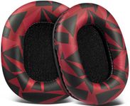 SOULWIT Earpads Replacement for Audio Technica ATH M50X M50XBT M50RD M40X M30X M20X MSR7 SX1 Monitor Headphones, Ear Pads Cushions with Softer Protein Leather, High-Density Foam - M50X PL Red Storm