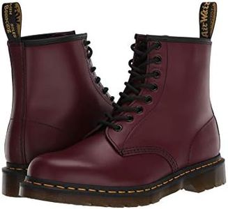 Dr. Martens 1460 Smooth Leather 8 Eye Boot, Cherry Red, 7 Women/6 Men