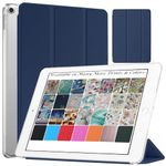 DuraSafe Cases iPad Mini 4 7.9 Inch 2015 [ Mini 4th Gen ] A1538 A1550 MK6K2LL/A MK6J2LL/A MK6L2LL/A MK9J2LL/A MK9H2LL/A Trifold Hard Smart PC Translucent Back Cover - Navy Blue