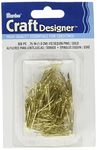 Darice 38042 Sequin PIN NO12 Gold Iron .75IN 300PC Box, 0.75"