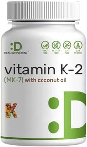 DEAL SUPPLEMENT Vitamin K2 (MK-7) 200mcg, 240 Virgin Coconut Oil Softgels | Premium Menaquinone-7 Form, Easily Absorbed Vitamin K Supplement – Bone, Joint, & Immune Support – Non-GMO