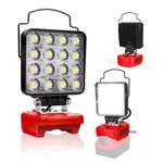 Fiihio Portable LED Work Light Compatible with Craftsman V20 Battery, 48W 4200LM Cordless Flood Lights with USB & Type-C, Low Voltage Protection, for Job Site Lighting,Camping Outdoor (No Battery)