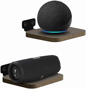 Aiweiwa Universal Speaker Wall Mount for Most of Speaker Shelf, Adjustable Wall Shelf for Bose, LG, Sonos, Sony, Klipsch, JBL Speaker Mount, Wooden Floating Wall Shelves with Hardware Kit, Set of 2