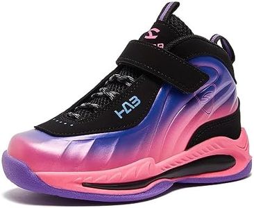 LackBlue Boys Girls Sneakers Fashion Basketball Shoes for Kids Nonslip Athletic Sports Running Shoes for Boys Girls Pink Purple Size 4