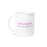 3dRose "Im a g - Whats Your Superpower - Hot Pink - Funny Gift for Grandma Mug, Ceramic, Pink, 10.16 x 7.62 x 9.52 cm