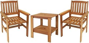 Sunnydaze Meranti Wood 3-Piece Outd