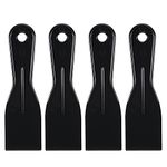 uxcell Putty Scraper 2" ABS Plastic Spatula Drywall Patch Repair Spreader Wall Covering Smoother Black 4Pcs