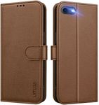UITUIM Phone Case for iPhone SE 2022 / iPhone SE 2020 / iPhone 8 / iPhone 7 / iPhone 6S / iPhone 6 Phone Case Leather Wallet Flip Cover with Card Holder Shockproof Magnetic Folio Case Cover,Brown
