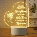 Pandasch New Home Gifts, House Warming Gifts for Friends Couple Family Engraved Night Light with Warming Words, Housewarming Gift, House Warming Presents New Home Owner Gift Ideas, First Home Gifts