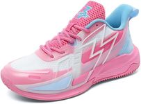 Bacury Women Basketball Shoes Fashion Athletic Sneakers Lightweight Volleyball Non Slip Outdoor Sport Shoes Rose Size 10