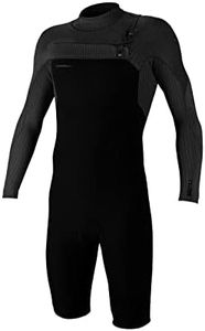 O'Neill Men's Hyperfreak 2mm Chest Zip Longsleeve Spring Wetsuit L Black/Black