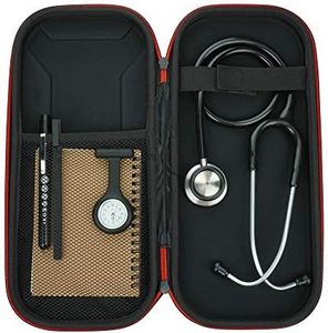 Kit de estetoscopio, incluye estetoscopio de doble cabeza, reloj, linterna, estuche de estetoscopio, bolígrafo y bloc de notas A6, para enfermeras, estudiantes de medicina