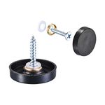 uxcell Mirror Screws, 25mm/0.98", 20pcs Decorative Cap Fasteners Cover Nails, Wire Drawing, Black 304 Stainless Steel