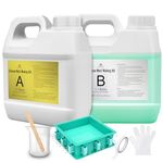 Silicone Mold Making Kit - .5 Gallon Liquid Silicone Rubber 15A with Adjustable Mold Housing - Fast Cured Easy 1:1 Mixing Ratio Silicone Casting for Making DIY Silicone Resin Molds - with Instructions