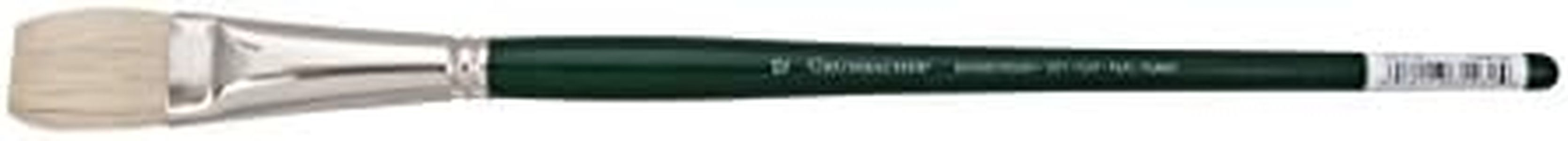 Grumbacher Gainsborough Flat Oil and Acrylic Brush, Hog Bristle, Size 12 (1271F.12)