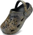 Tormigo Boys Girls Comfortable Garden Clogs | Slip-On Mules Slides Sandals Beach Slipper for Little/Big Kid | Size 5 Camo Khaki