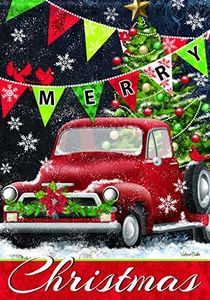 Carson Home Accents Red Truck Christmas Trends Classic Garden Flag
